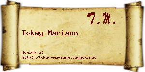 Tokay Mariann névjegykártya
